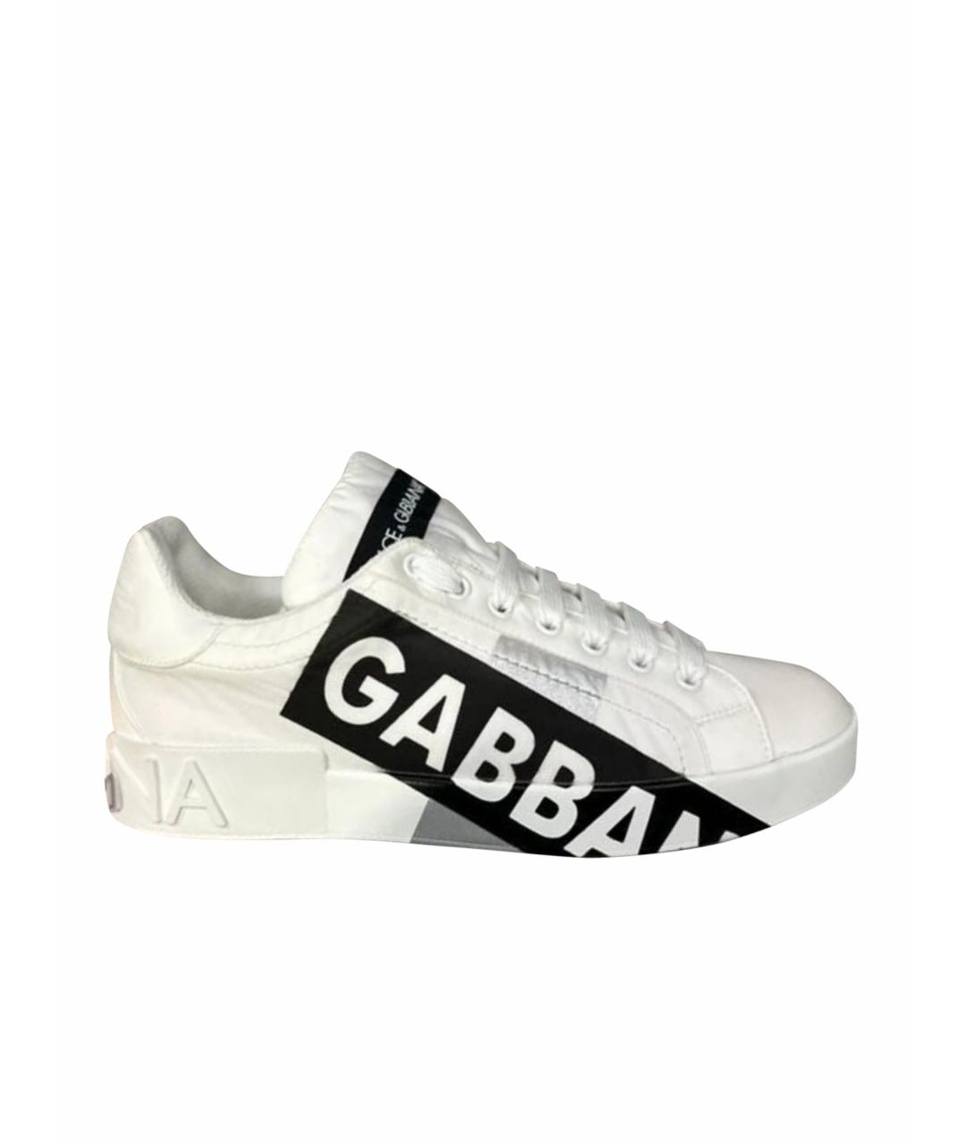 DOLCE&GABBANA Белые низкие кроссовки / кеды, фото 1