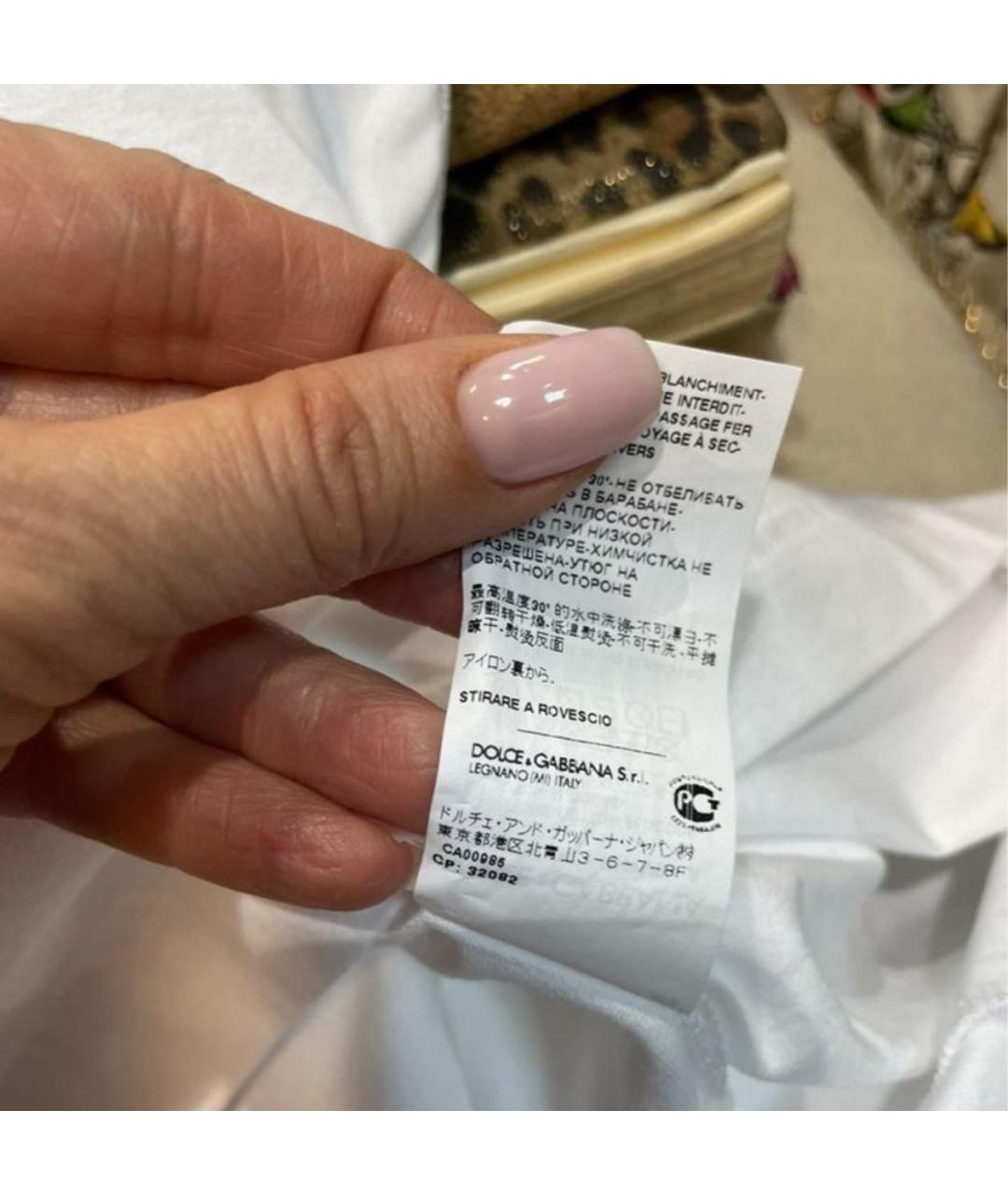 DOLCE&GABBANA Белая майка, фото 6