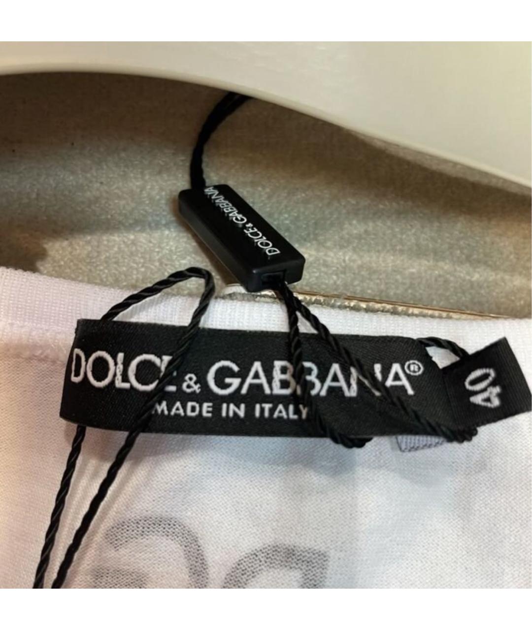 DOLCE&GABBANA Белая майка, фото 4