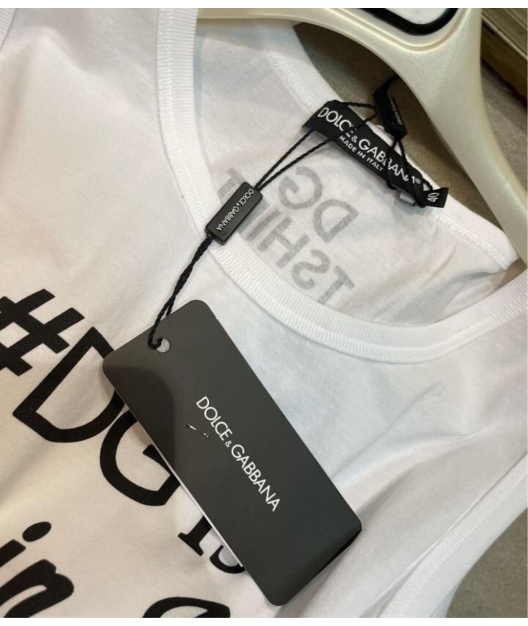 DOLCE&GABBANA Белая майка, фото 3