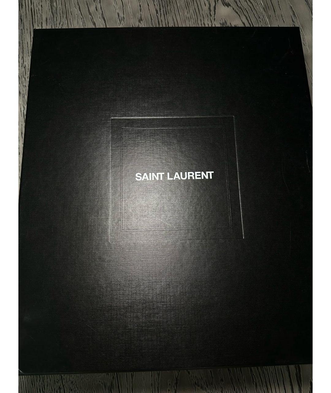 SAINT LAURENT Черные кожаные полусапоги, фото 6