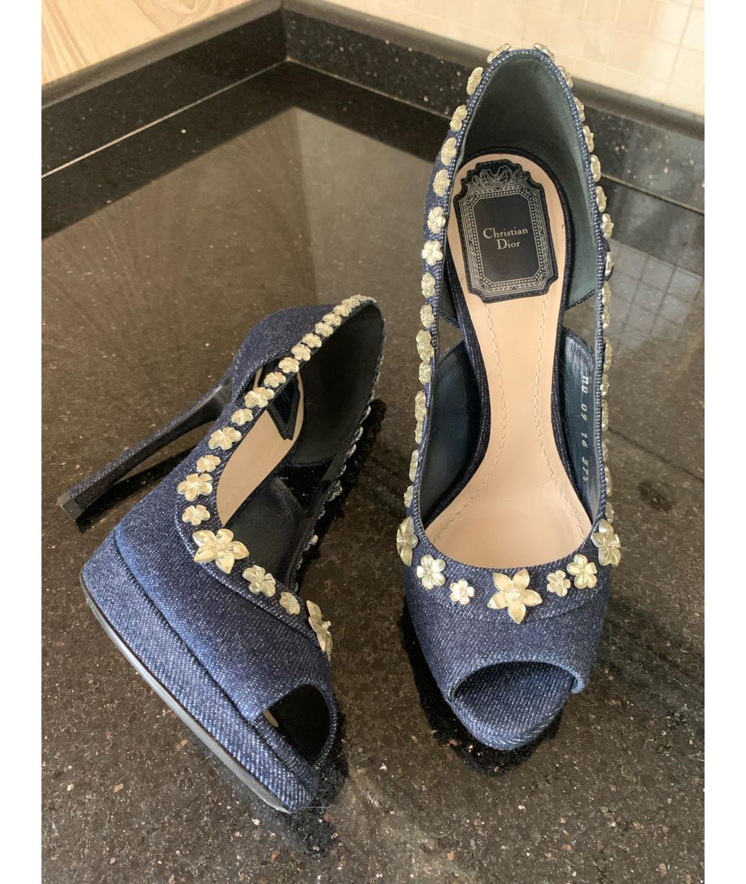 CHRISTIAN DIOR Темно-синие туфли, фото 3