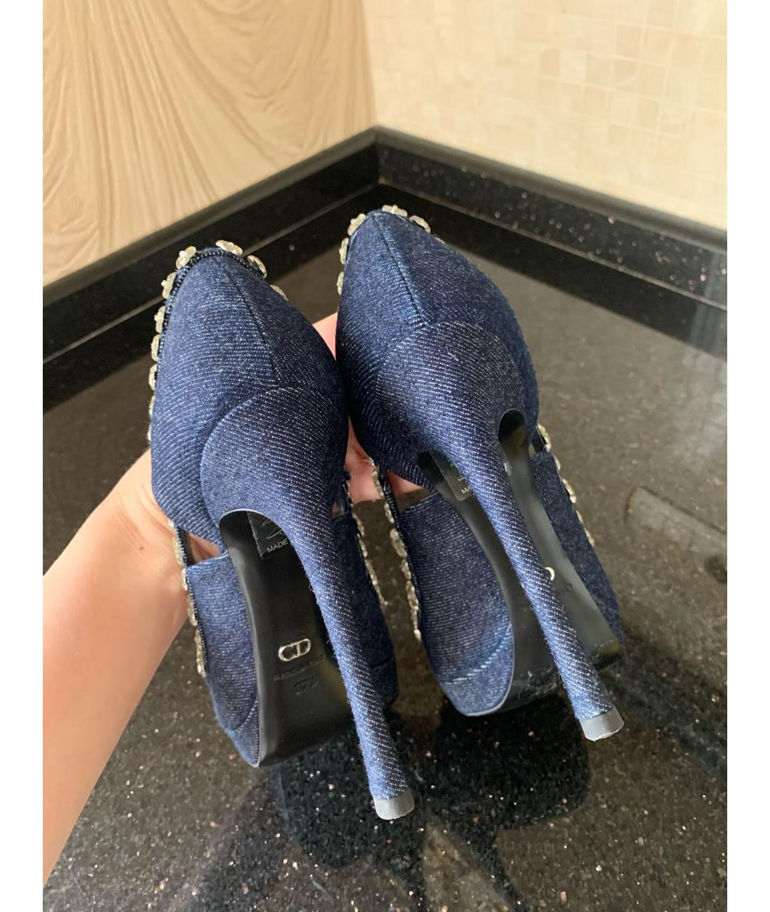 CHRISTIAN DIOR Темно-синие туфли, фото 2