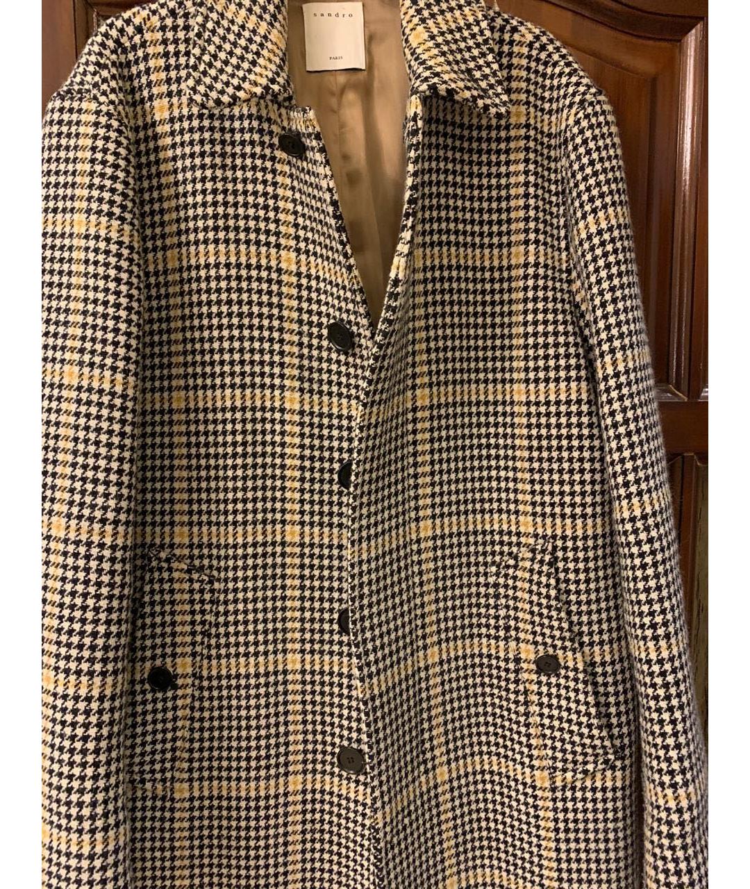 SANDRO Серое шерстяное пальто, фото 3