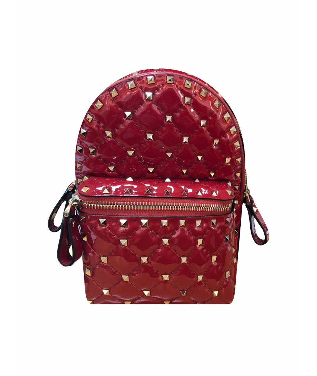 VALENTINO Красный кожаный рюкзак, фото 1