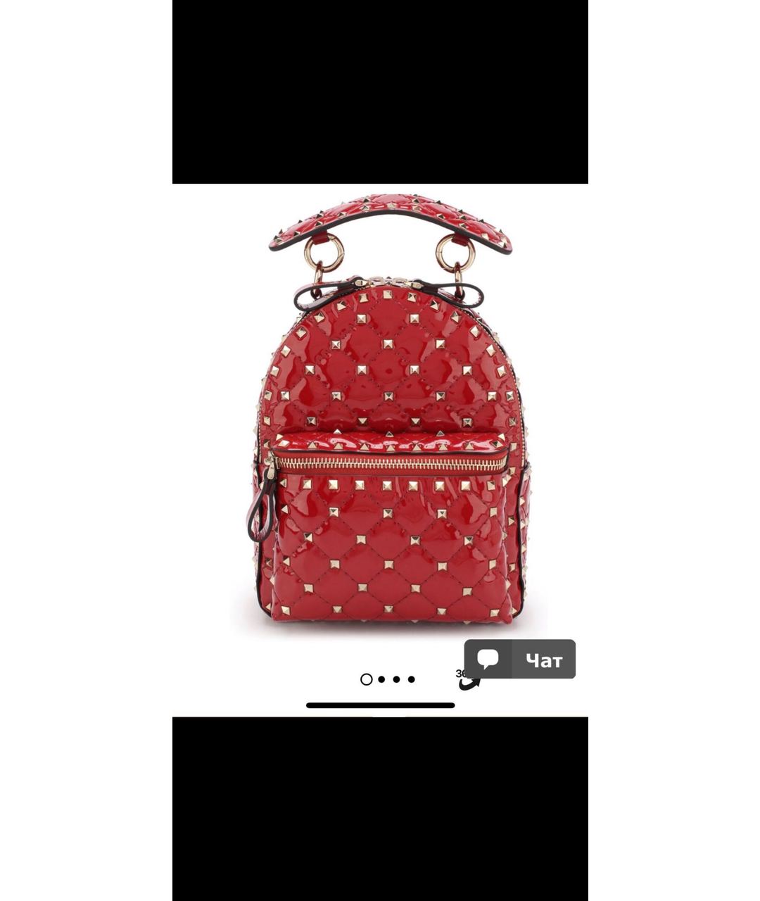 VALENTINO Красный кожаный рюкзак, фото 2