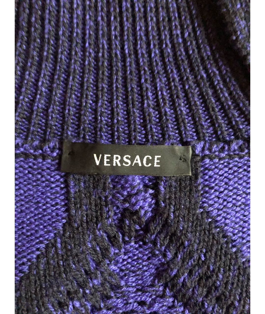 VERSACE Фиолетовый шерстяной джемпер / свитер, фото 3