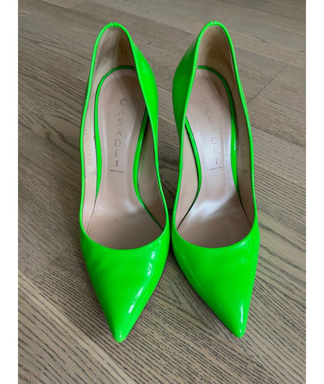 CASADEI Зеленые туфли из лакированной кожи, фото 3
