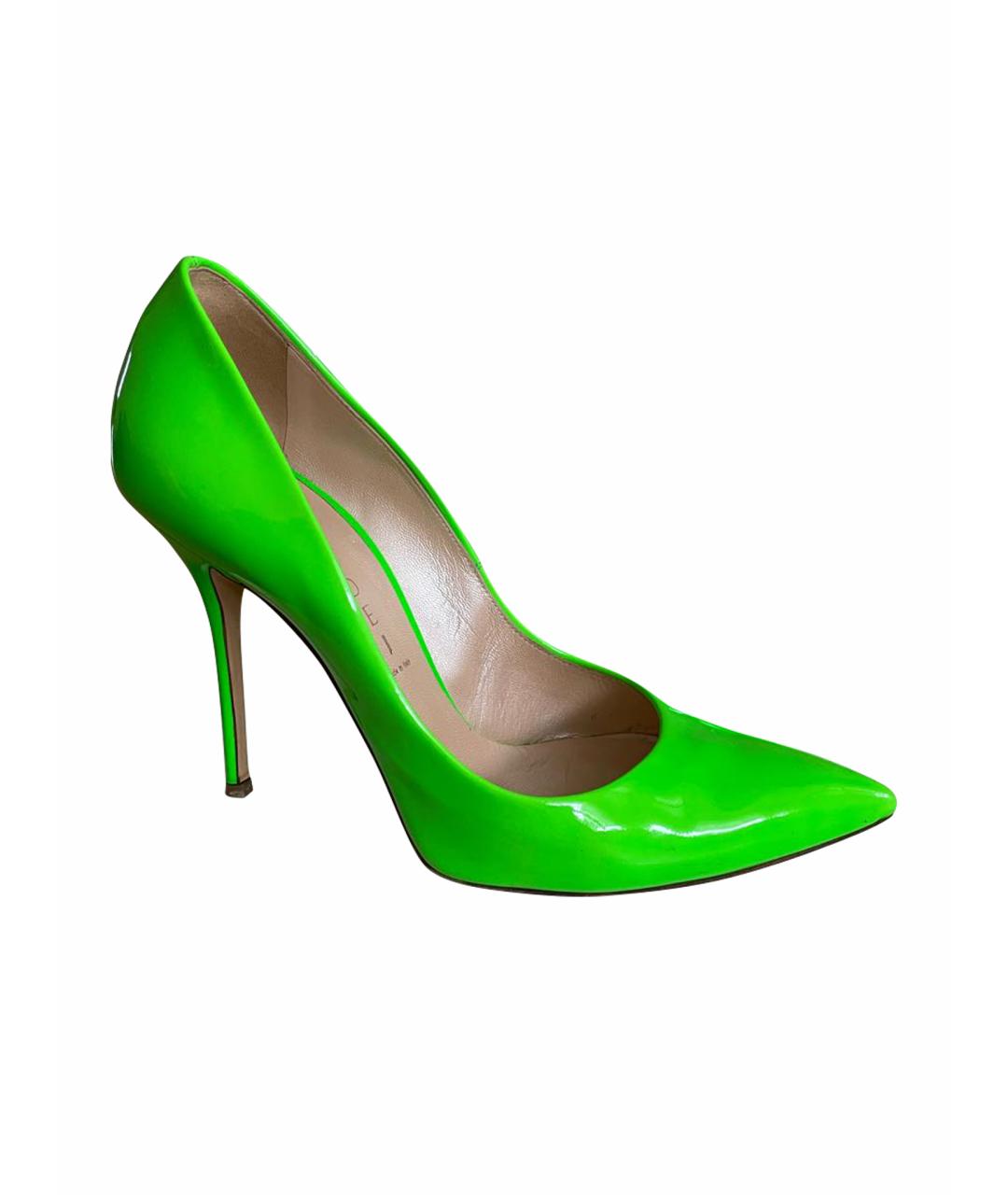 CASADEI Зеленые туфли из лакированной кожи, фото 1