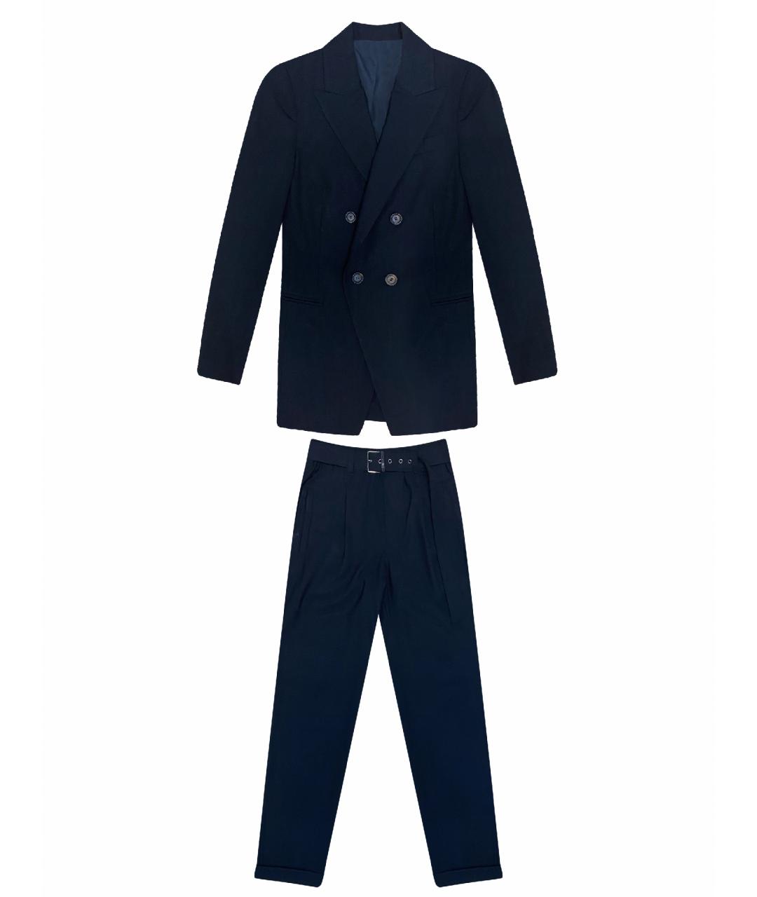 BRUNELLO CUCINELLI Антрацитовый шерстяной костюм с брюками, фото 1