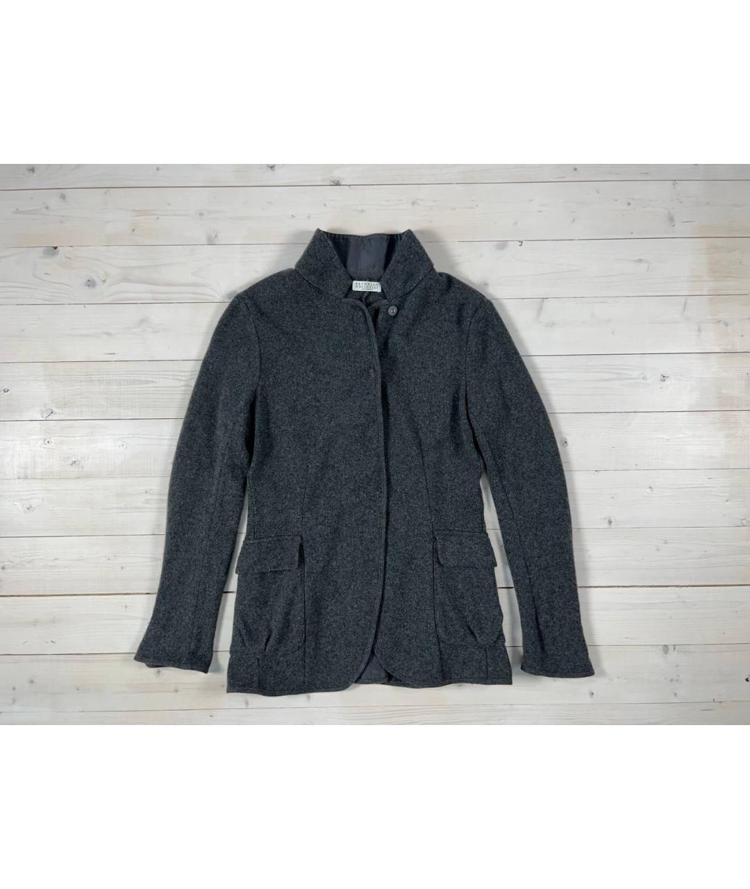 BRUNELLO CUCINELLI Антрацитовый кашемировый кардиган, фото 9