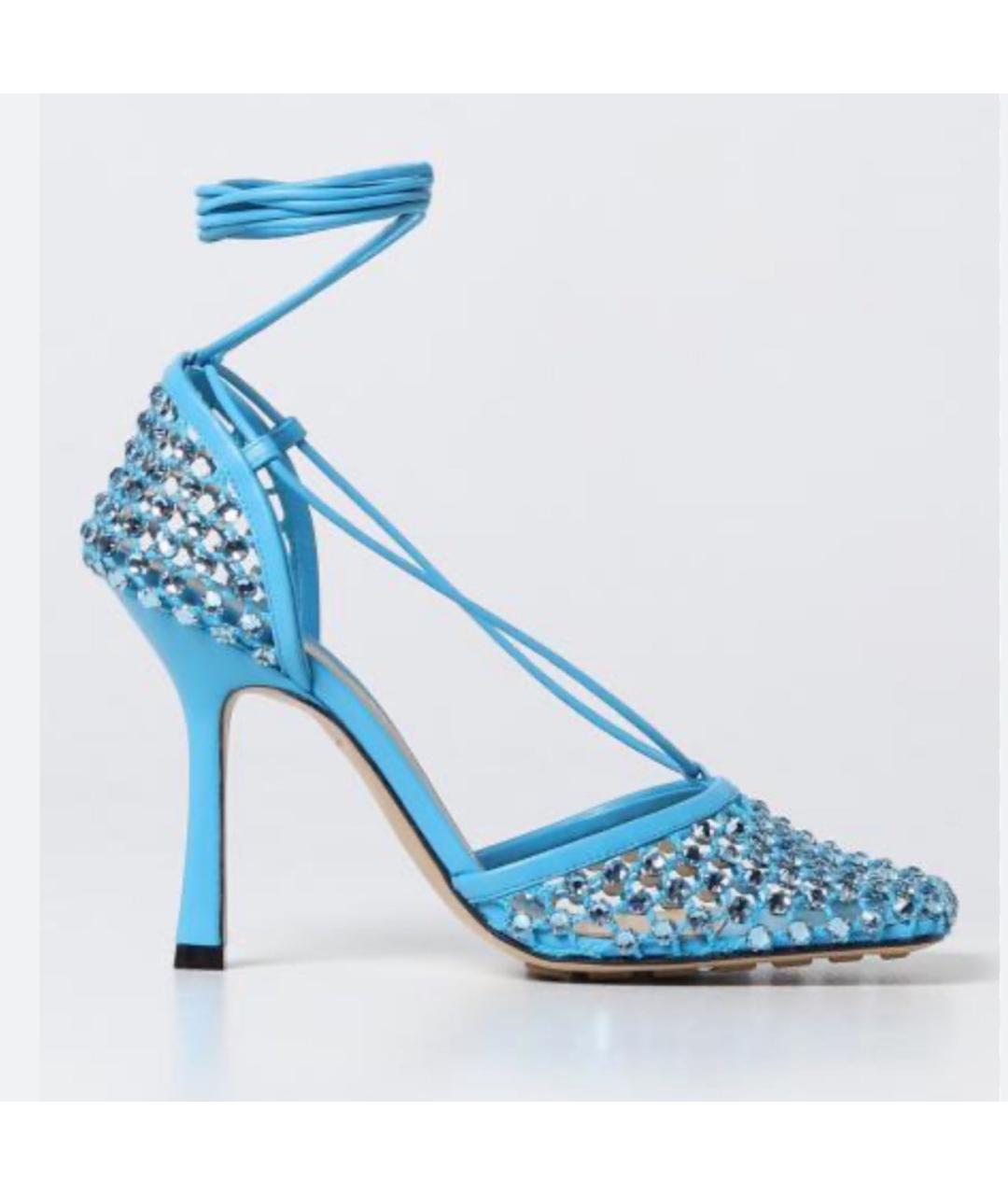BOTTEGA VENETA Бирюзовые босоножки, фото 3