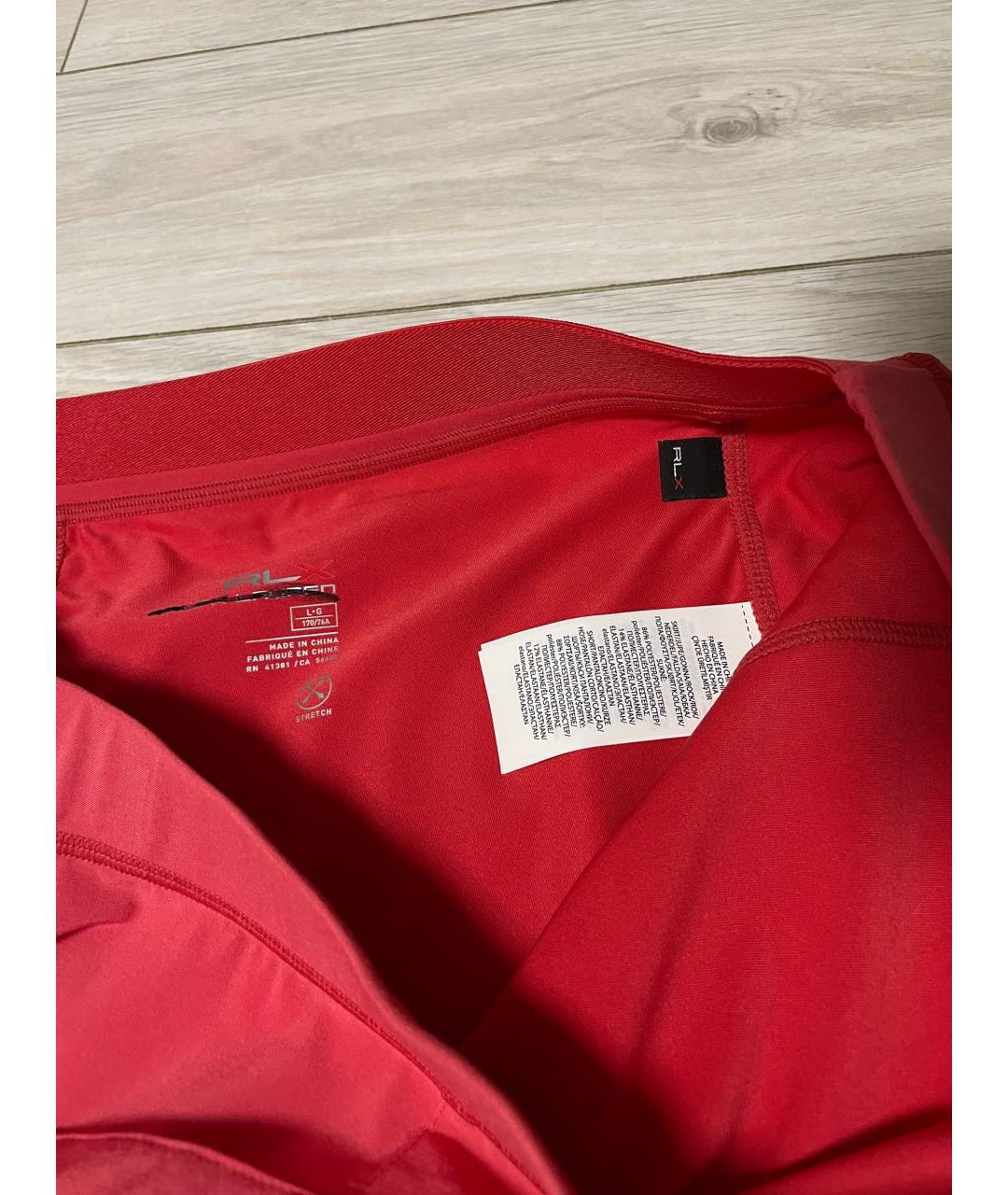 RALPH LAUREN Красная полиэстеровая юбка-шорты, фото 5