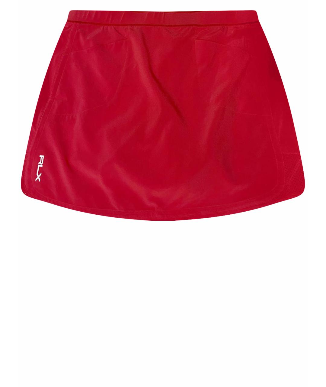 RALPH LAUREN Красная полиэстеровая юбка-шорты, фото 1