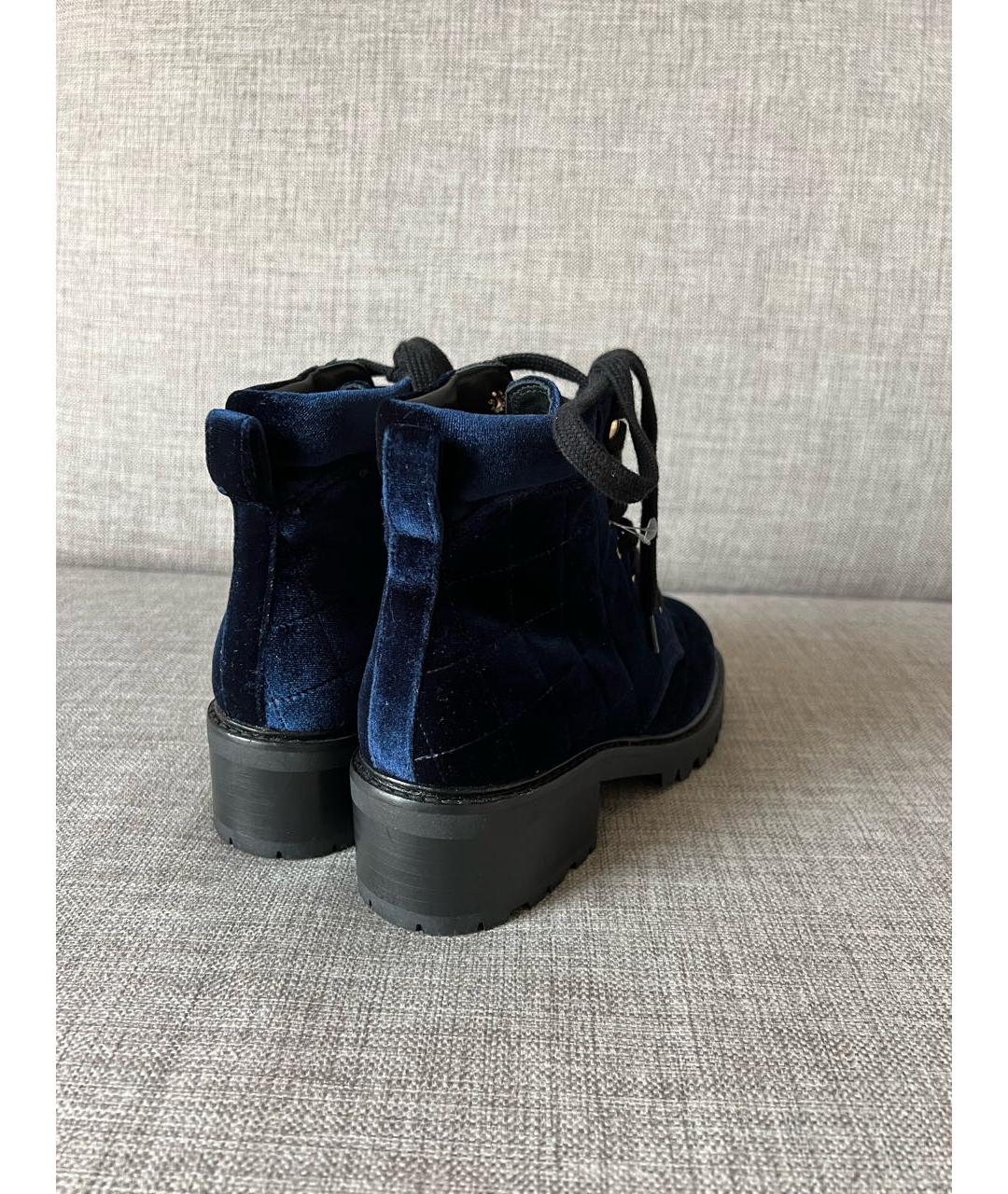 SANDRO Синие бархатные ботинки, фото 4