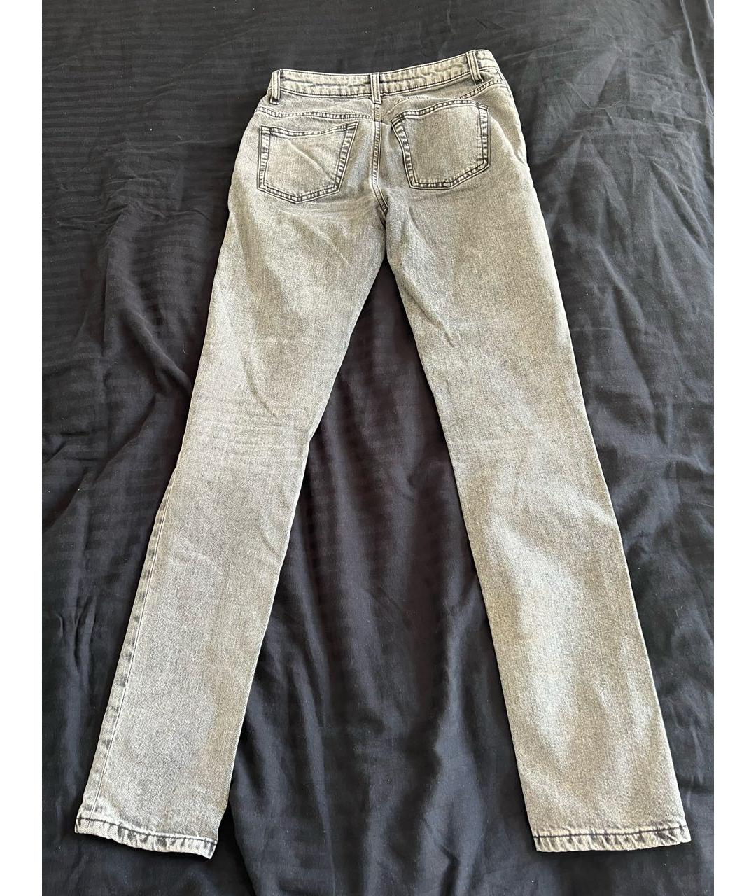 SAINT LAURENT Серые хлопковые джинсы слим, фото 2