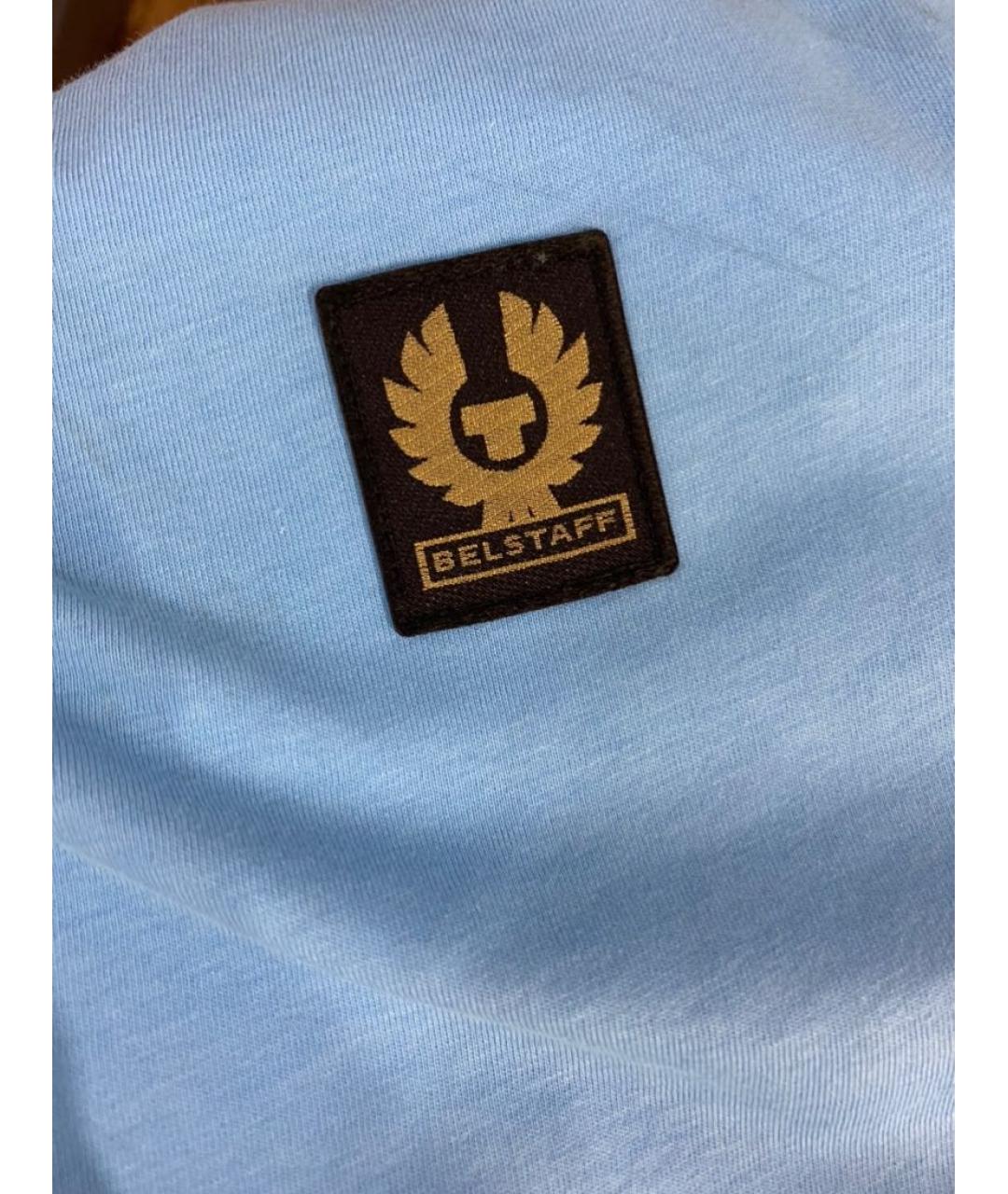 BELSTAFF Голубая хлопковая футболка, фото 3