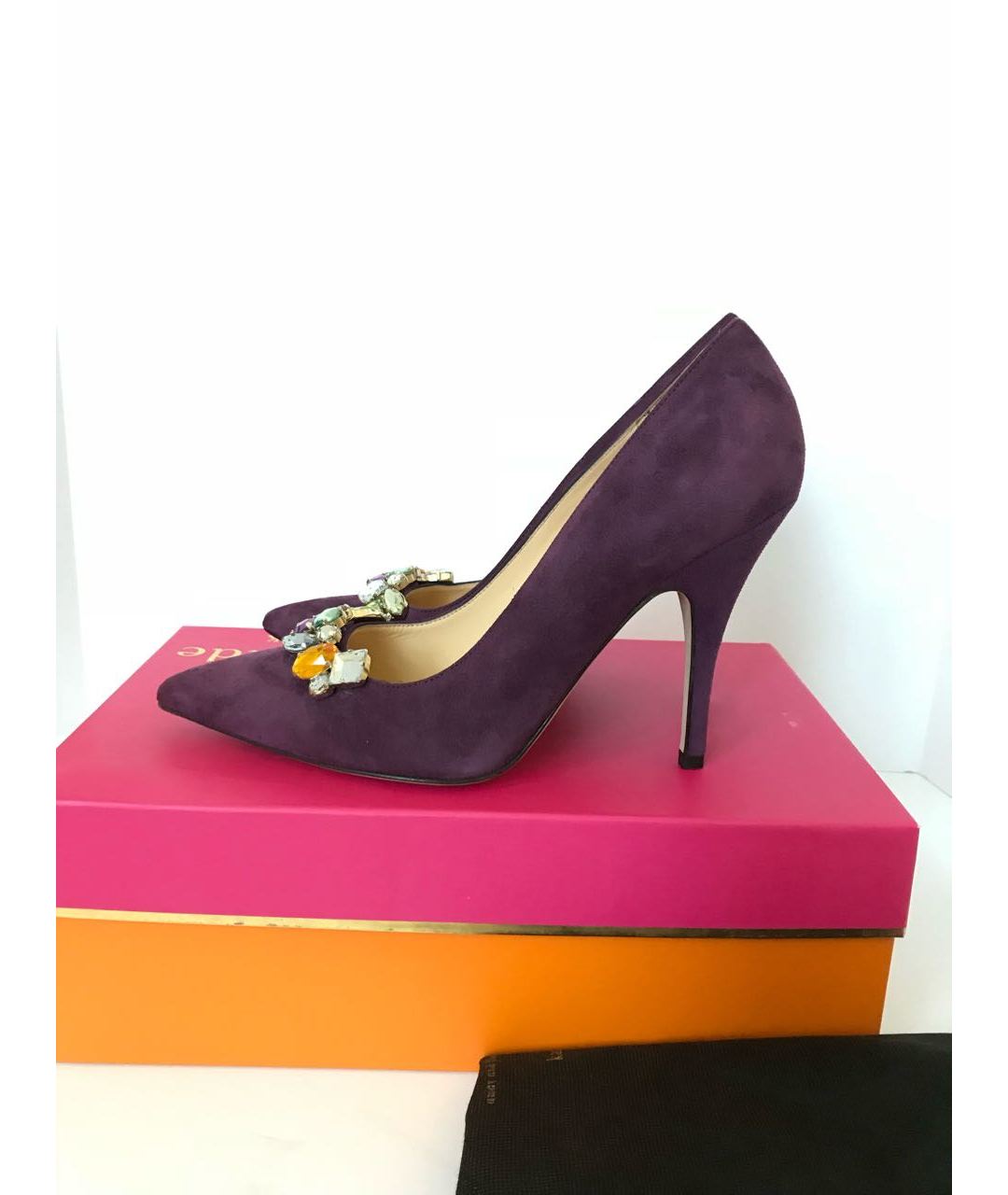 KATE SPADE Фиолетовые замшевые туфли, фото 6