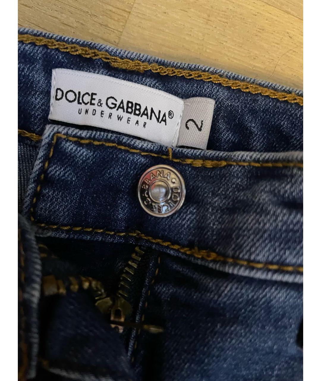 DOLCE & GABBANA KIDS Темно-синие джинсы, фото 3