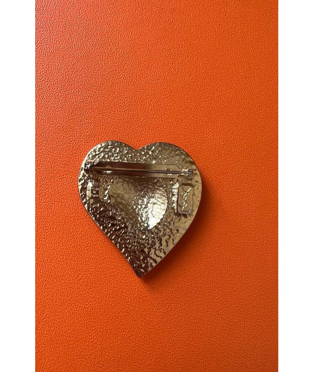 SAINT LAURENT Золотая позолоченная булавка / брошь, фото 2