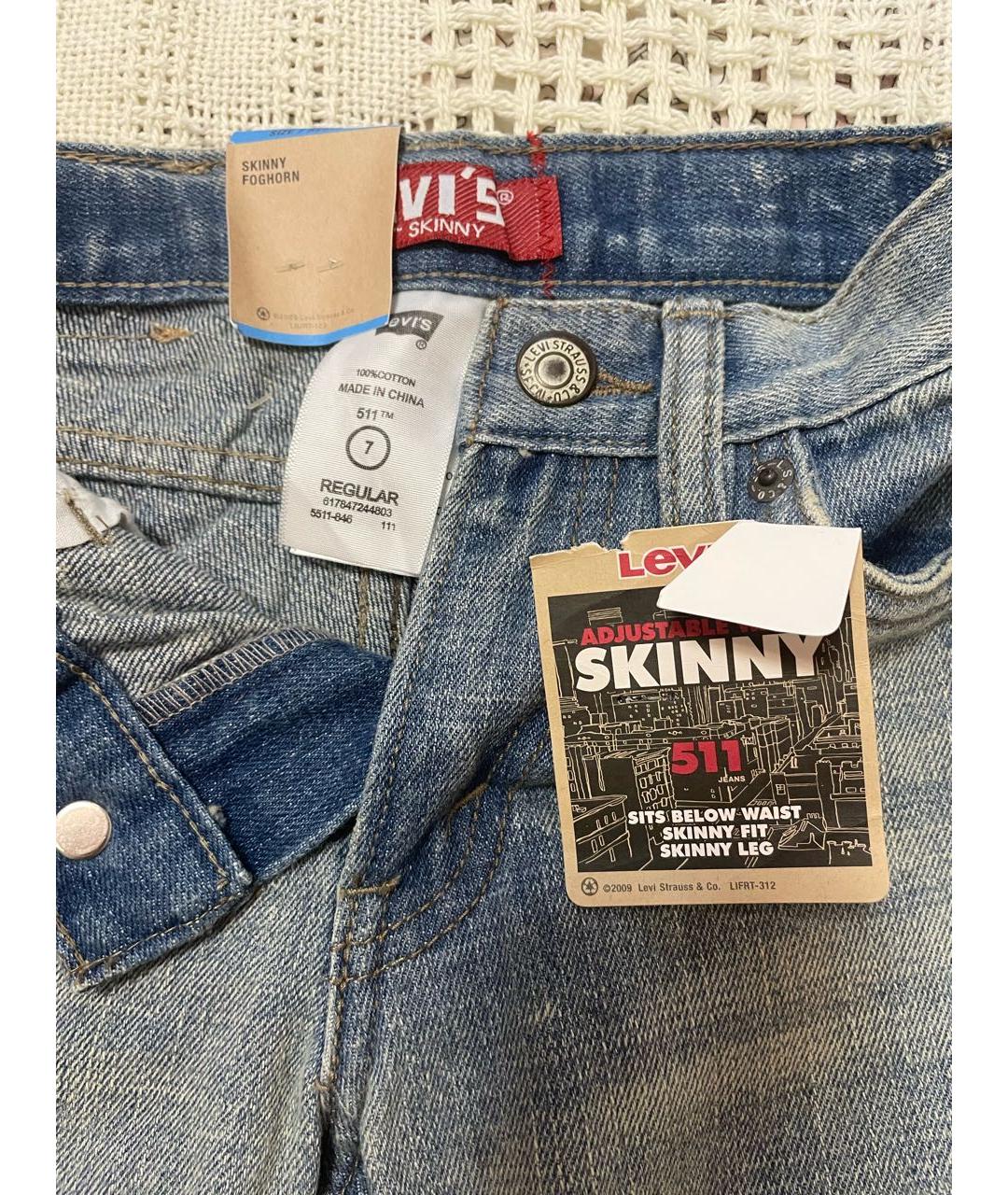 LEVI'S Красные полиэстеровые детские джинсы, фото 3