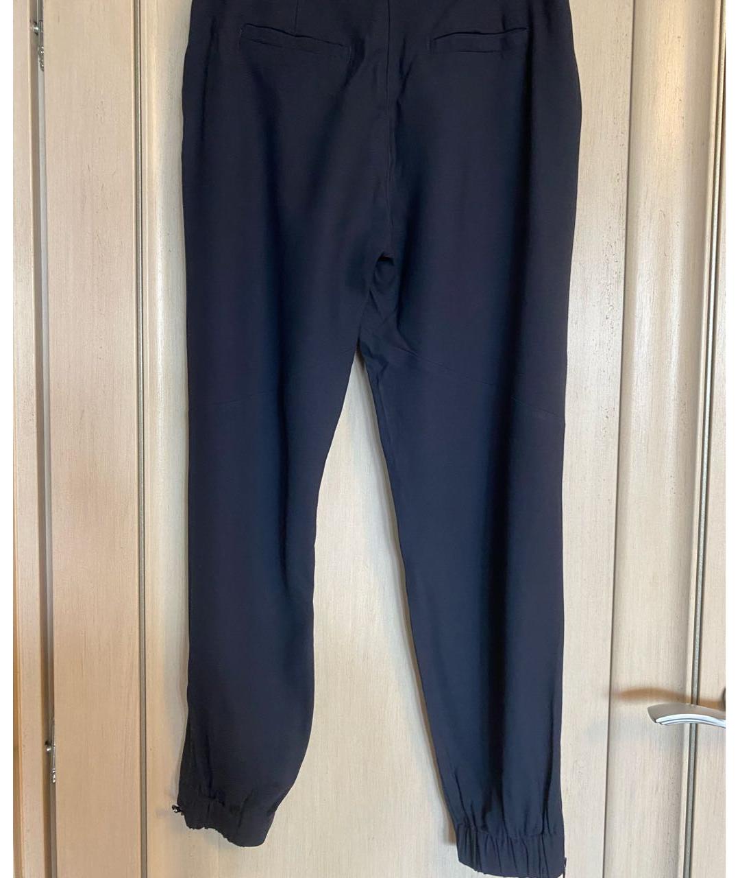 MAX&CO Темно-синие вискозные прямые брюки, фото 2