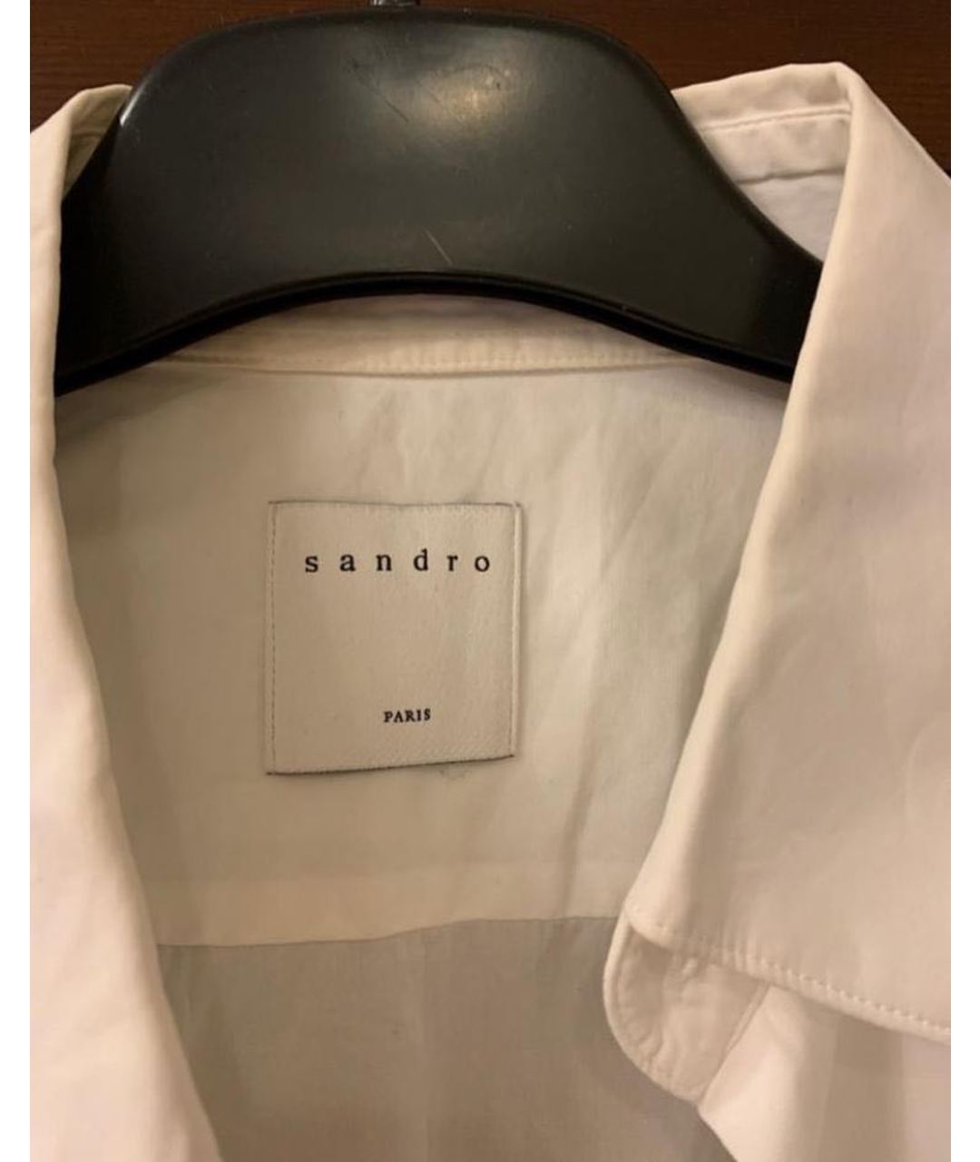 SANDRO Белая хлопковая классическая рубашка, фото 3