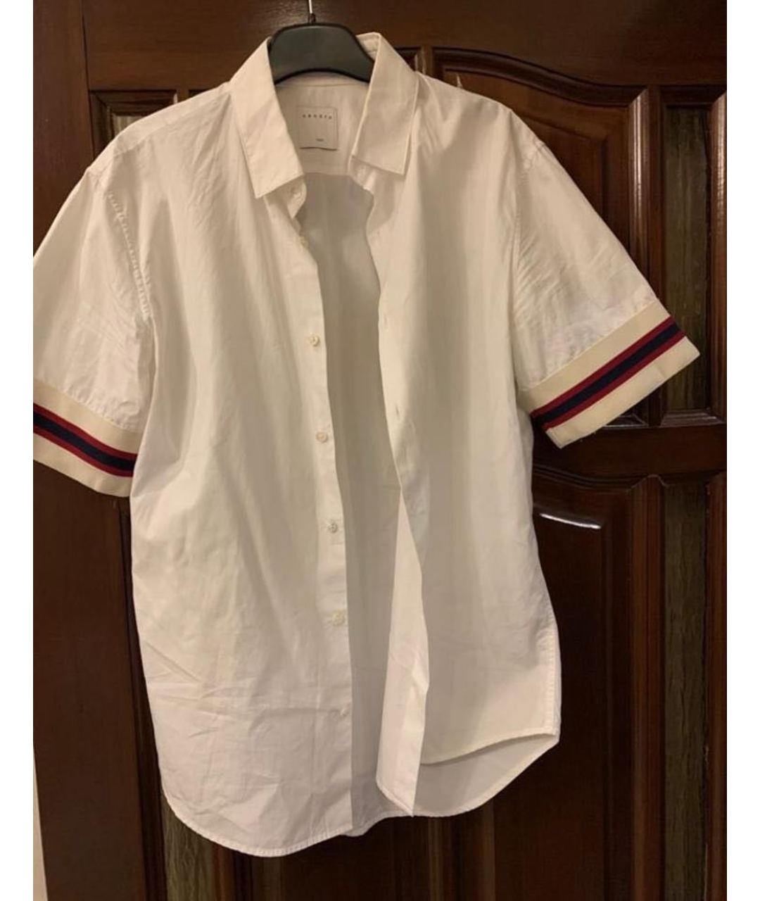 SANDRO Белая хлопковая классическая рубашка, фото 4