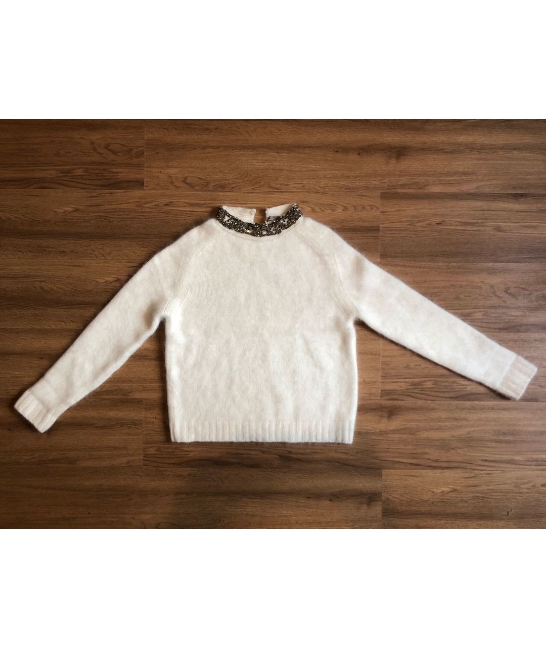 ERMANNO SCERVINO Белый шерстяной джемпер / свитер, фото 9