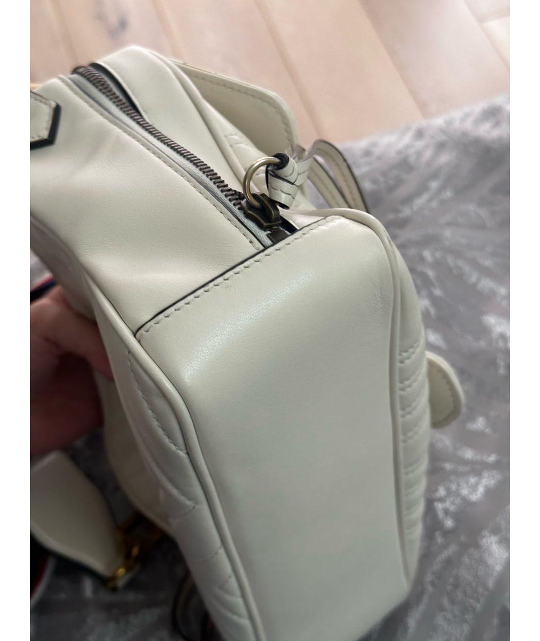 GUCCI Белая кожаная сумка через плечо, фото 6