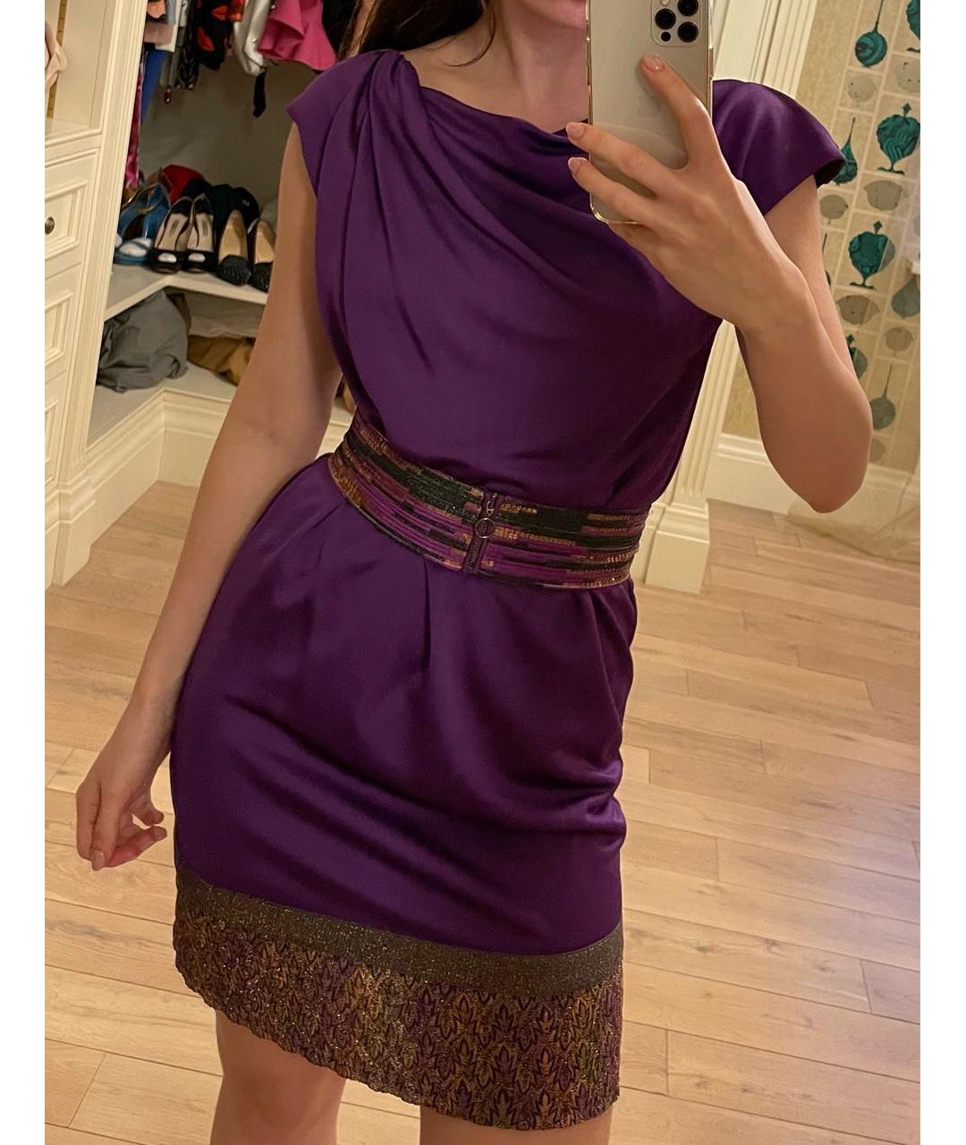 MISSONI Фиолетовое вискозное платье, фото 5