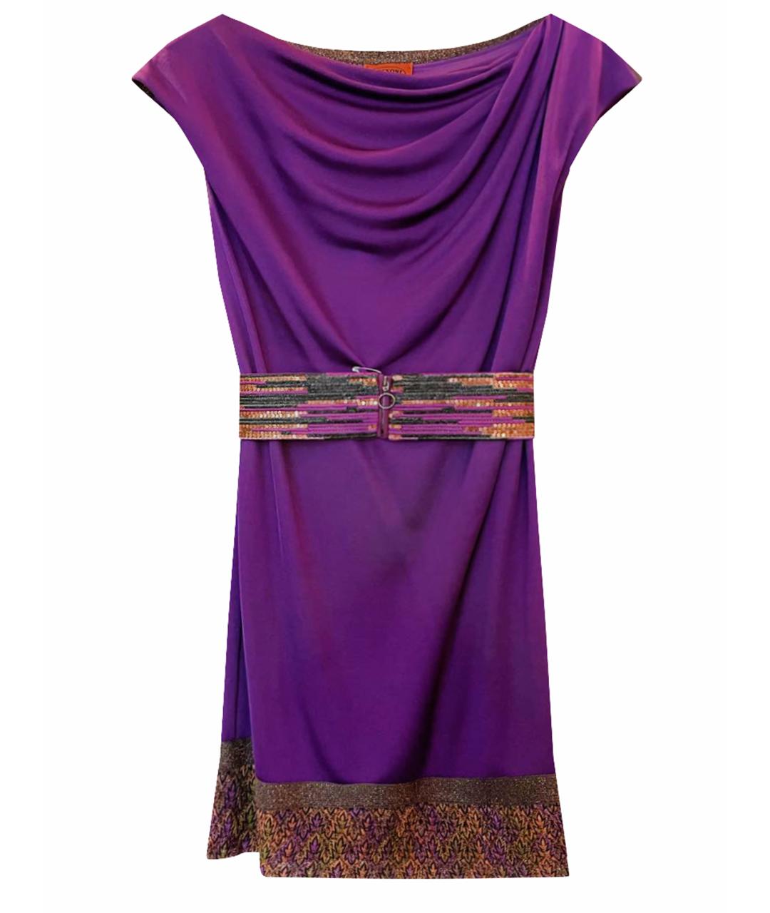 MISSONI Фиолетовое вискозное платье, фото 1