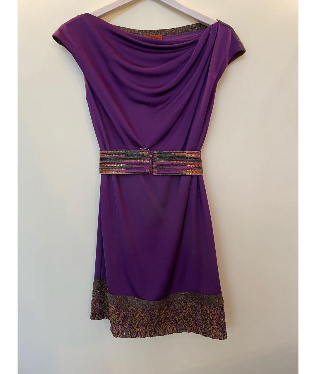 MISSONI Фиолетовое вискозное платье, фото 9