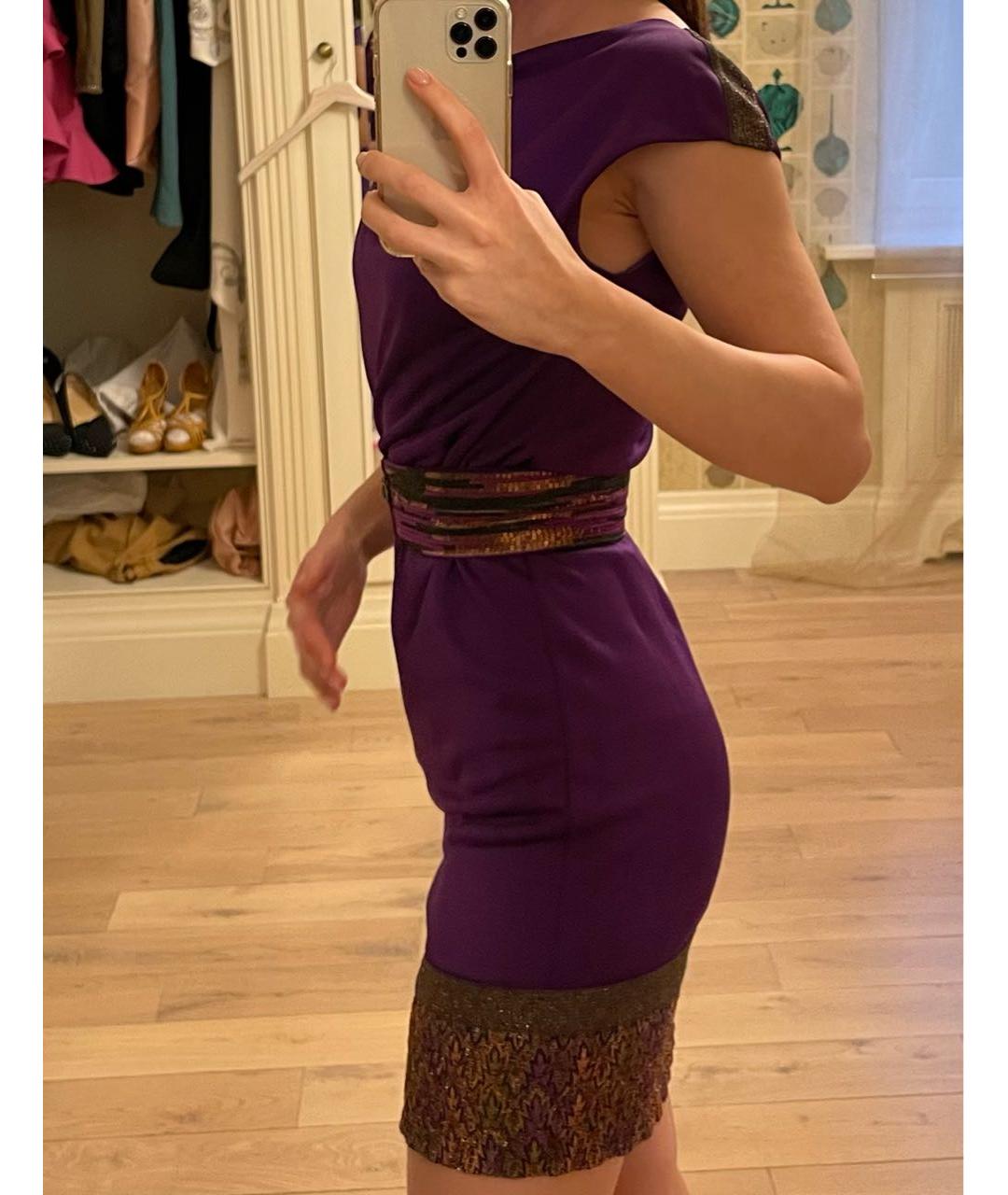 MISSONI Фиолетовое вискозное платье, фото 8