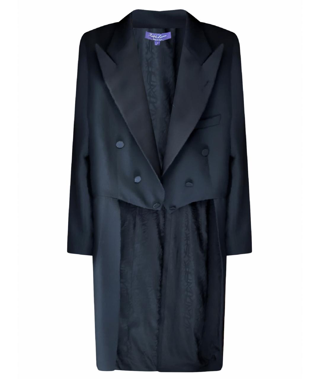 RALPH LAUREN PURPLE LABEL Черный шерстяной жакет/пиджак, фото 1