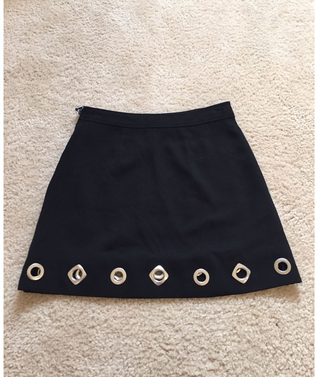 REBECCA MINKOFF Черная полиэстеровая юбка мини, фото 2