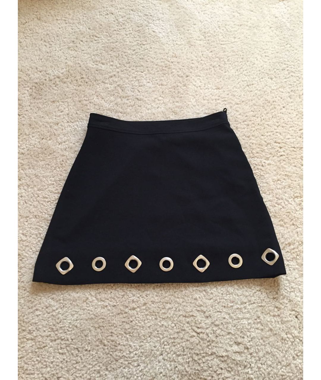 REBECCA MINKOFF Черная полиэстеровая юбка мини, фото 8