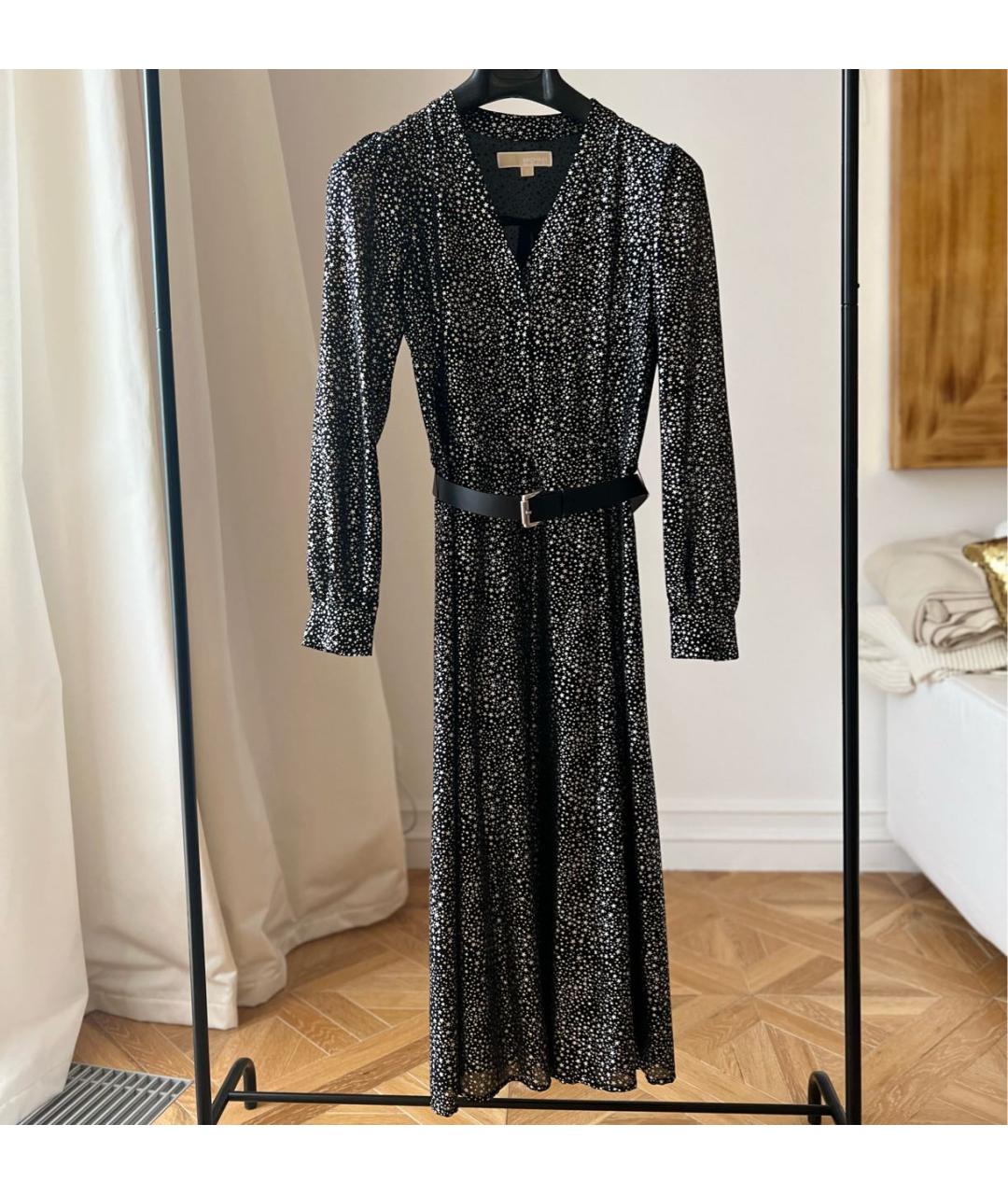 MICHAEL MICHAEL KORS Черное полиэстеровое коктейльное платье, фото 6