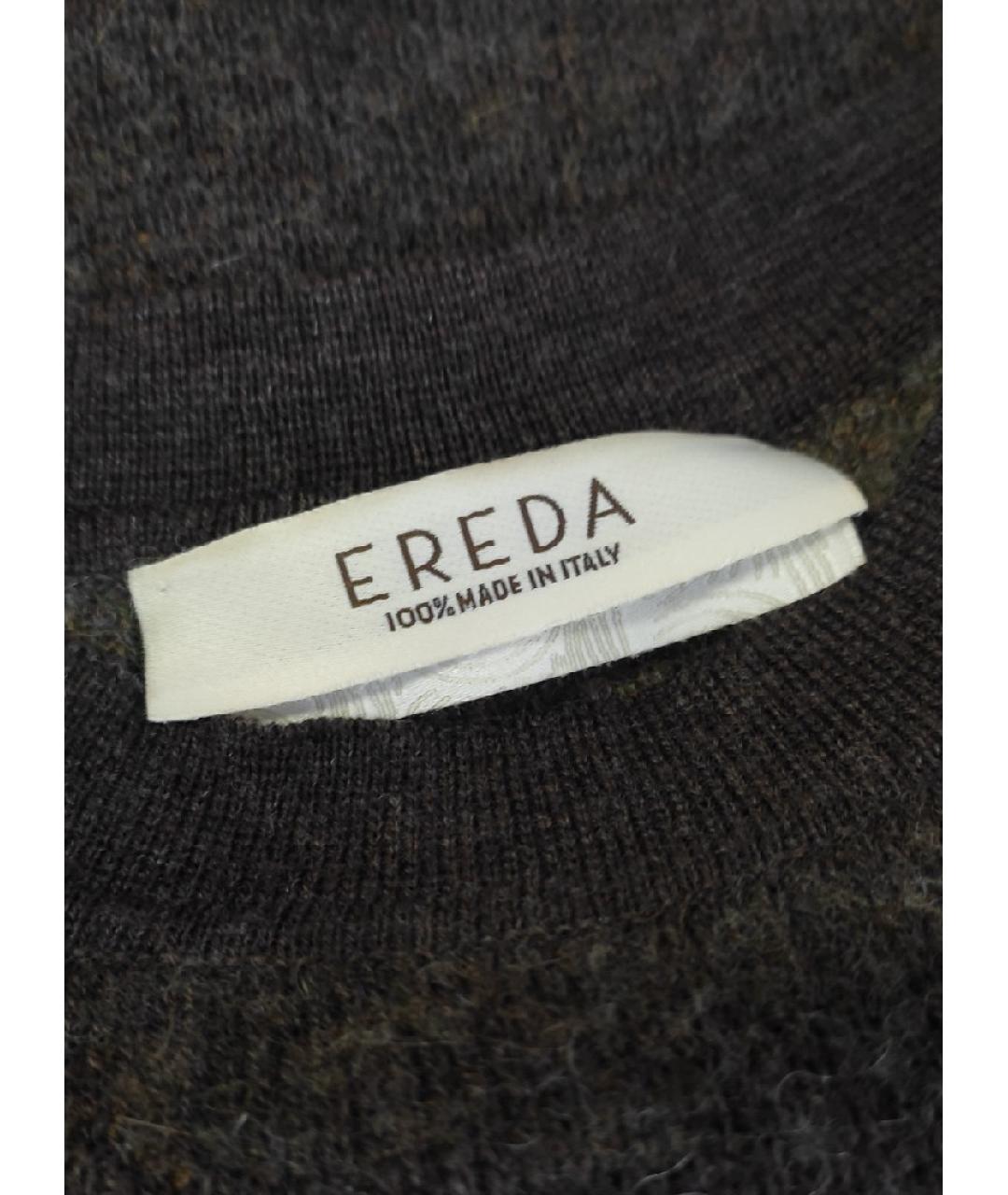 EREDA Коричневый шерстяной джемпер / свитер, фото 4