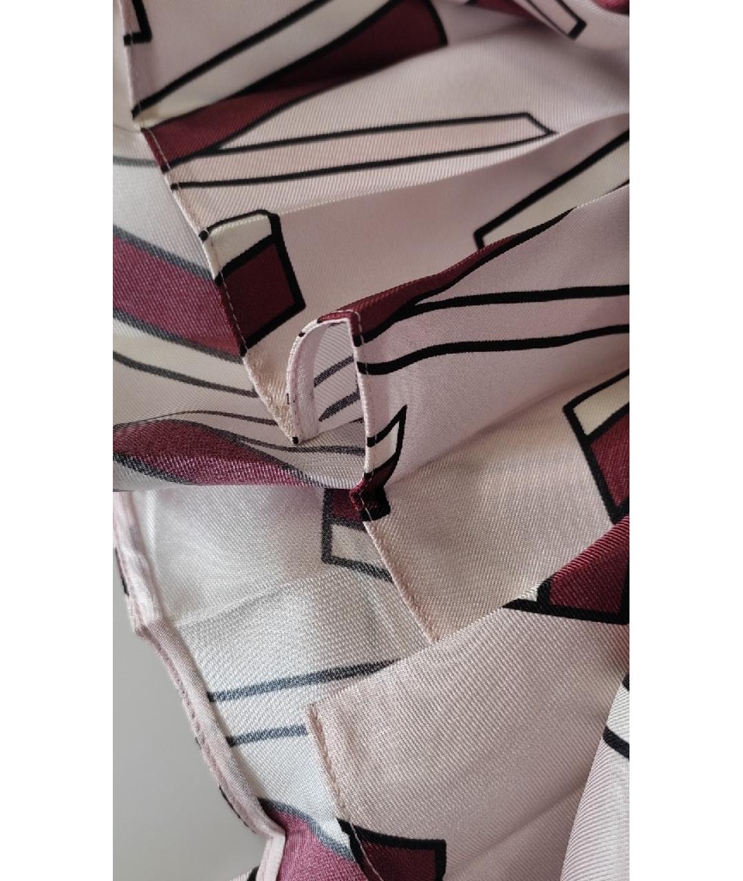 VALENTINO Розовая шелковая юбка миди, фото 7