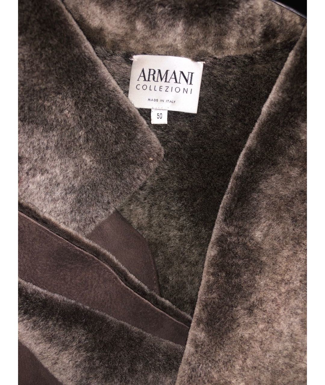 ARMANI COLLEZIONI Коричневая дубленка, фото 3