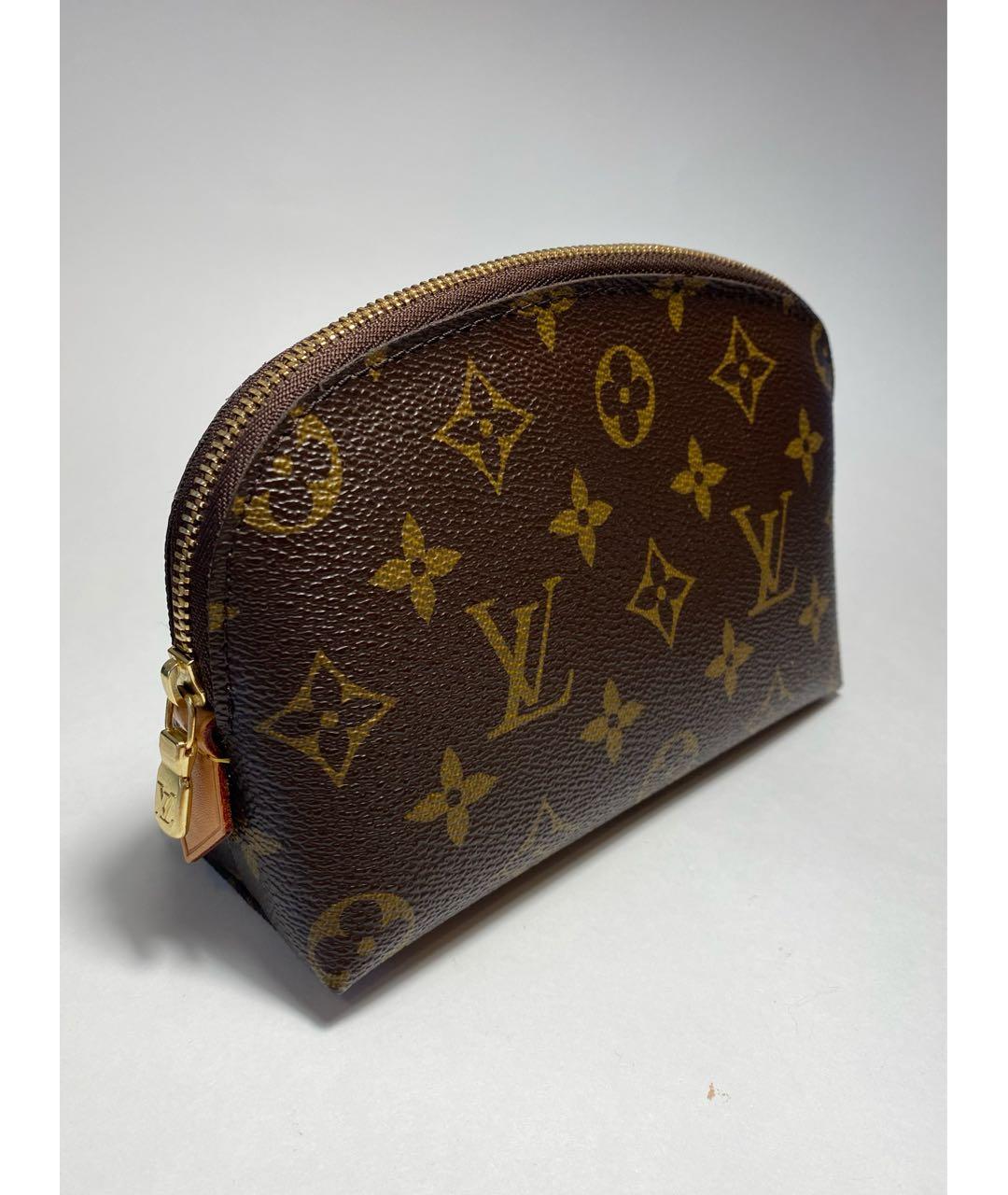 LOUIS VUITTON Коричневая косметичка из искусственной кожи, фото 2
