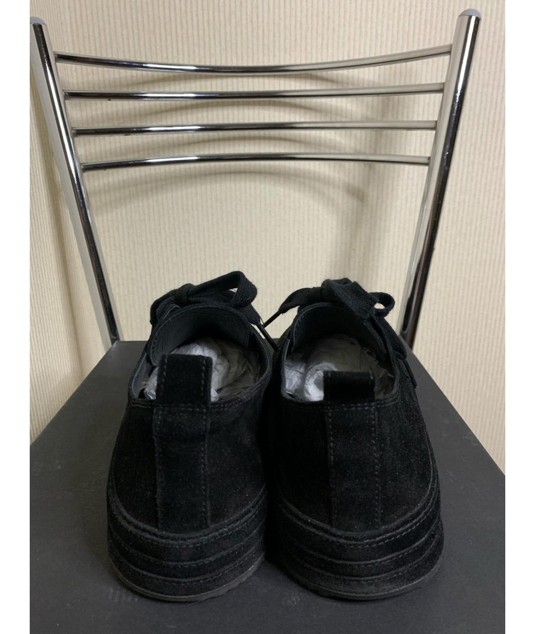 ANN DEMEULEMEESTER Черные замшевые низкие кроссовки / кеды, фото 5