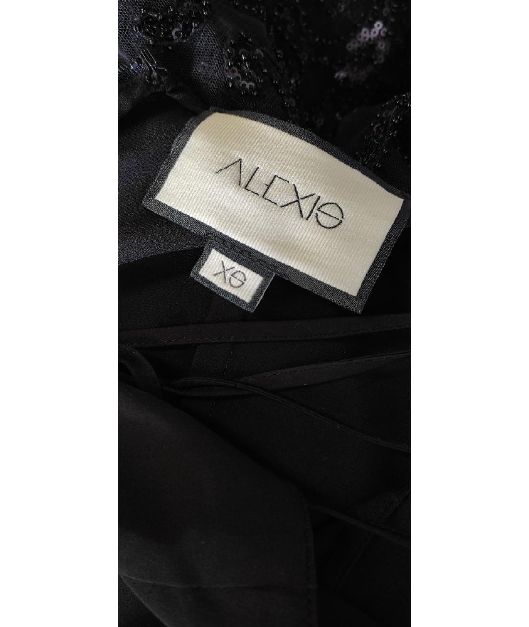 ALEXIS Черное полиэстеровое коктейльное платье, фото 6