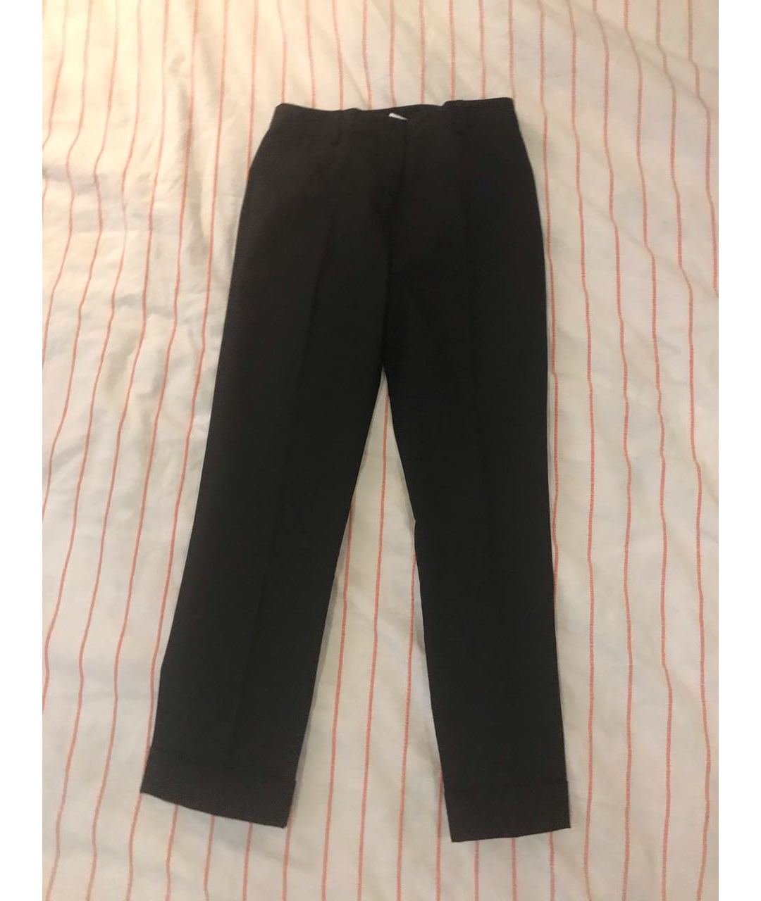DOLCE&GABBANA Черные хлопковые прямые брюки, фото 8