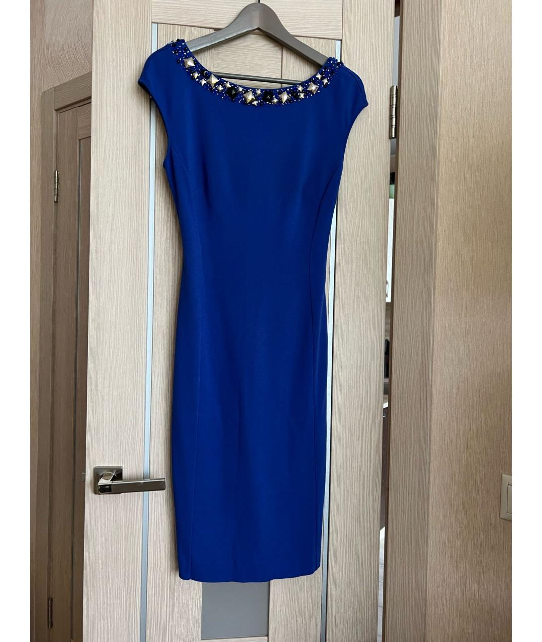 BLUGIRL Синее вискозное вечернее платье, фото 5