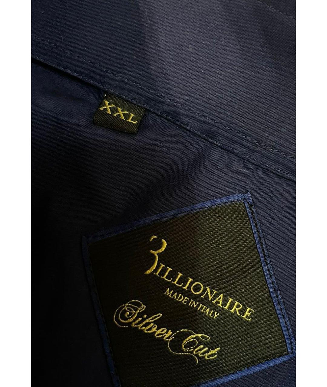BILLIONAIRE Темно-синяя классическая рубашка, фото 4