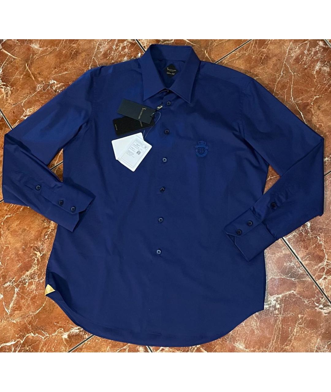 BILLIONAIRE Темно-синяя классическая рубашка, фото 8