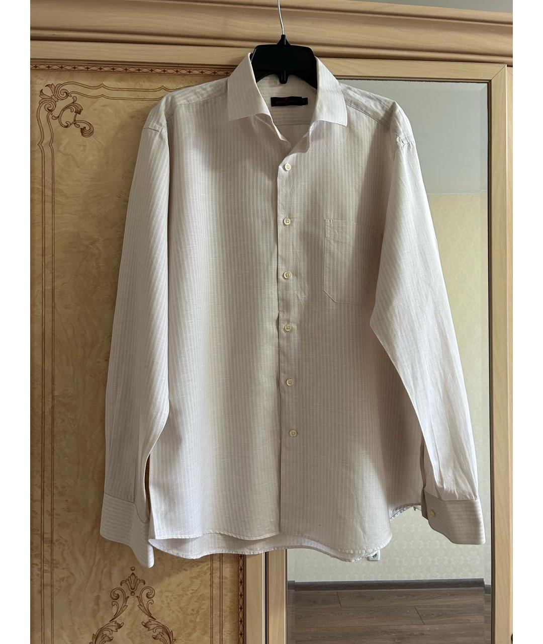 PIERRE CARDIN Бежевая хлопковая классическая рубашка, фото 7