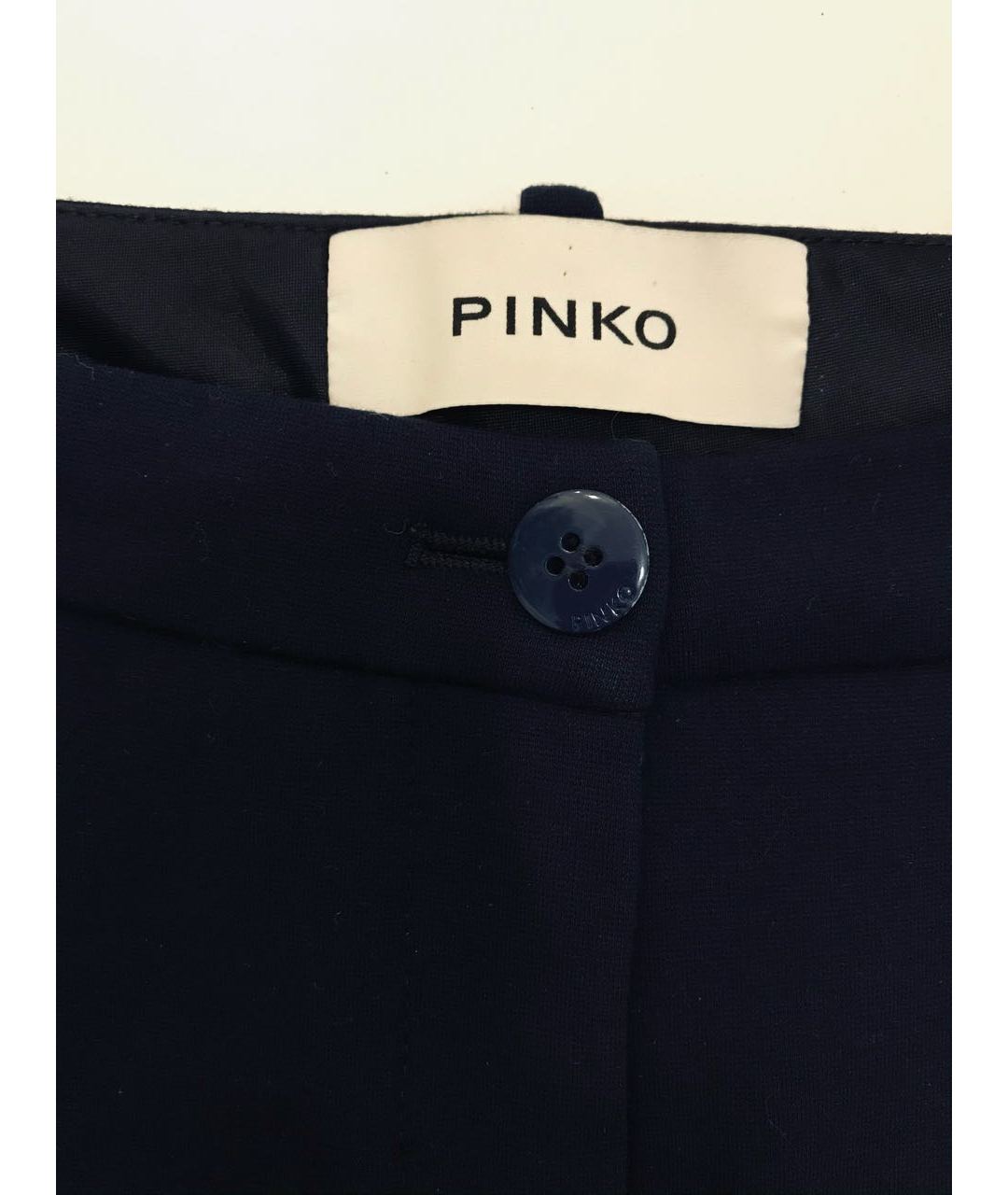PINKO Синие вискозные брюки узкие, фото 5